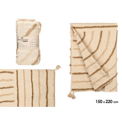 MULTIUSOS IRIS BORDADO MARRON 150X220CM