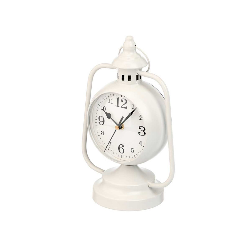 OROLOGIO FERRO SFERA OVALE BIANCO 25CM