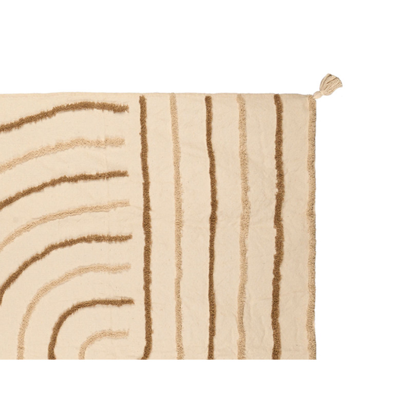 BROWN IRIS MULTI-USE EMBROIDERED 150X220CM