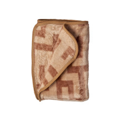 BEIGE RASCHEL BLANKET 220X240CM