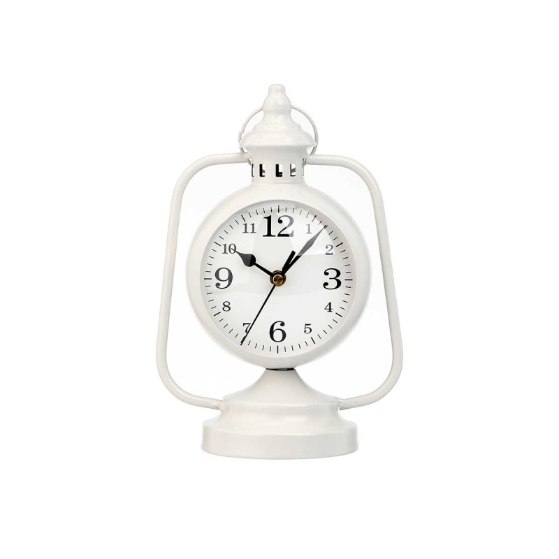 OROLOGIO FERRO SFERA OVALE BIANCO 25CM