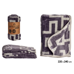 COPERTA RASCHEL GRIGIA 220X240CM