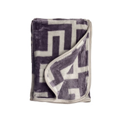 GREY RASCHEL BLANKET 220X240CM