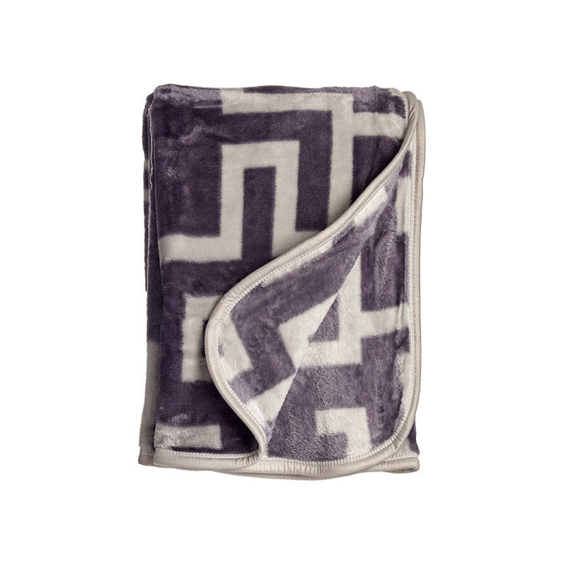 GREY RASCHEL BLANKET 220X240CM