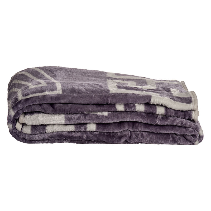GREY RASCHEL BLANKET 220X240CM