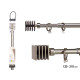 BARRE RIDEAU ACIER INOX 120 210CM CARRE