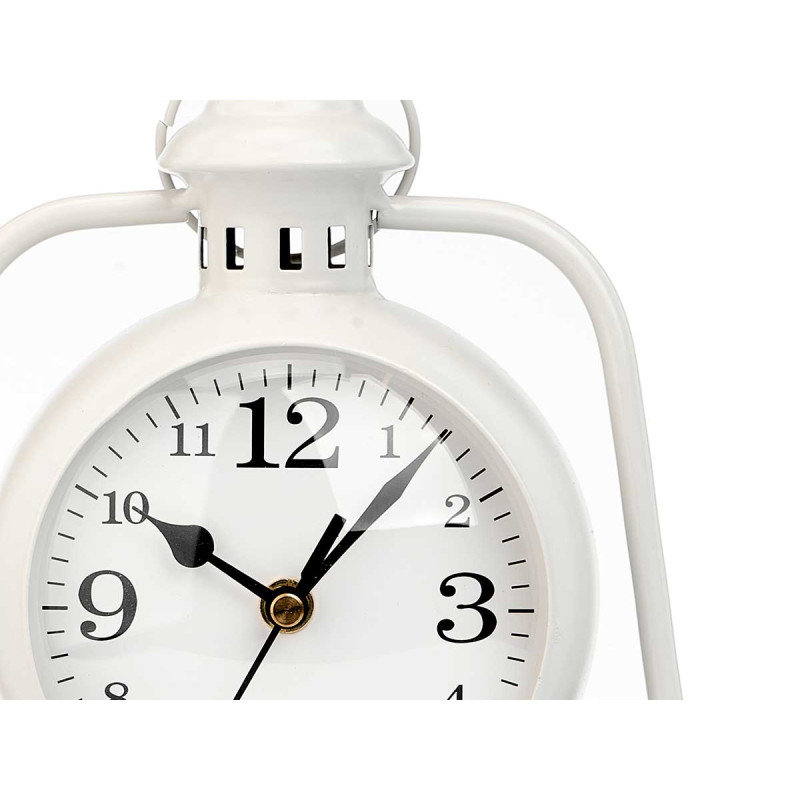 OROLOGIO FERRO SFERA OVALE BIANCO 25CM