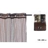 TENDA 140X260CM 6 ANELLE LUCIDA MARRONE