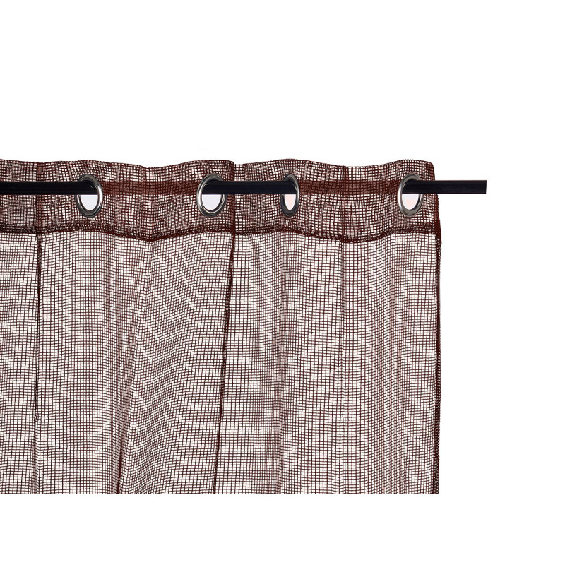CORTINA 140X260CM 6 OLLAOS REJILLA MARRO