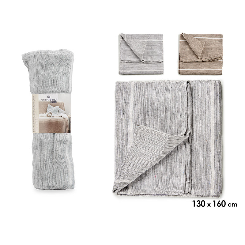 MULTIUSOS RAYAS SURT 2 COLORES 130X160CM