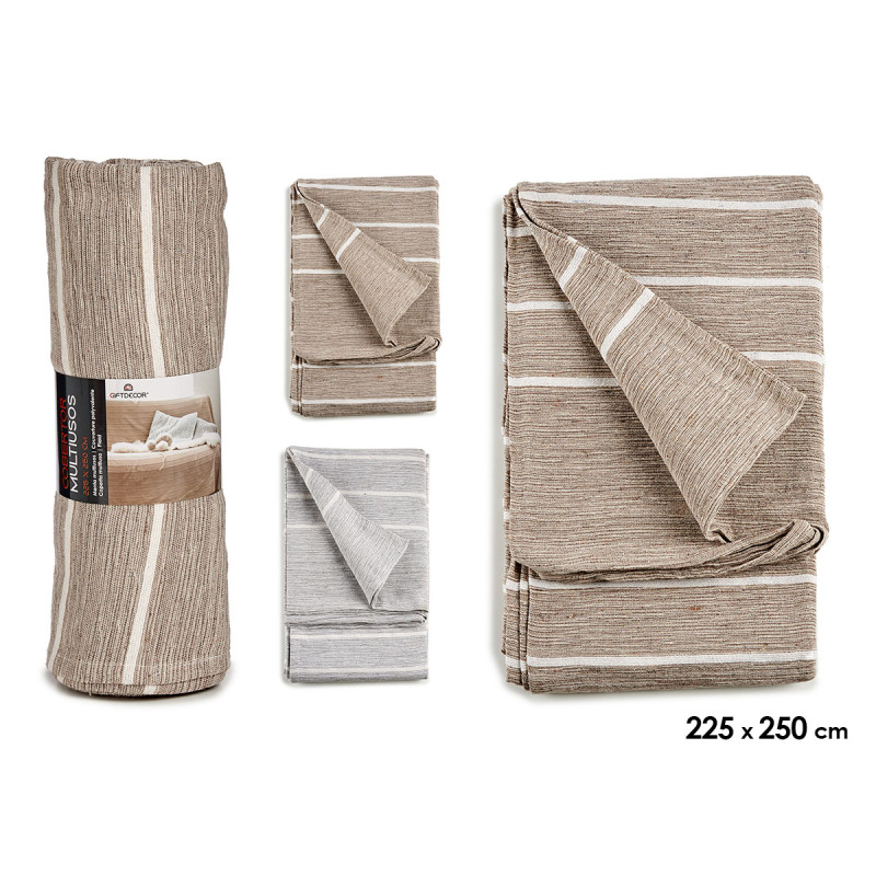 MULTIUSOS COM RISCAS  SORT 2 CORES 225X250CM 