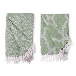 MANTA MULTIUSOS JACQUARD VERDE 120X150CM SORT 2