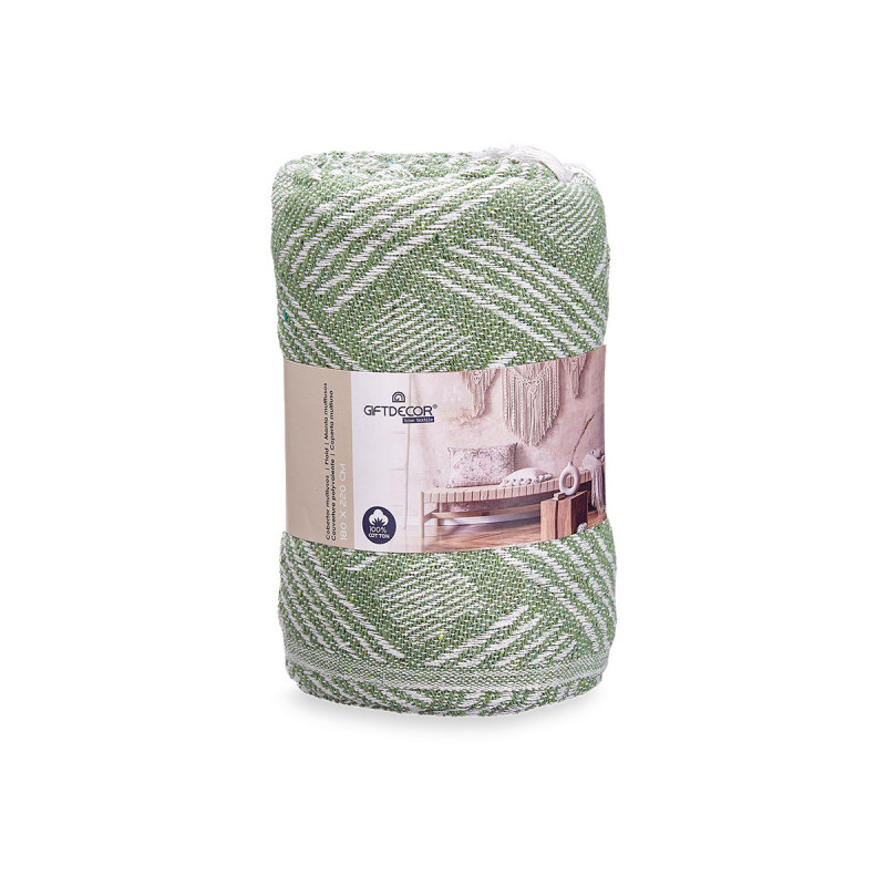 MANTA MULTIUSOS JACQUARD VERDE 180X220CM SORT 2