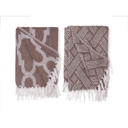 MULTIPURPOSE JACQUARD BROWN 180X220CM ASSORT 2