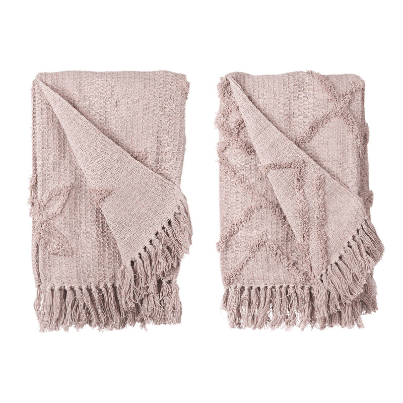 COUVRE-LIT POLYVALENT BRODÉ GRIS 125X150CM ASR2