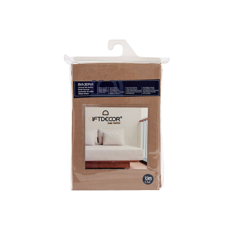 LENÇOL BAIXO 135CM CASTANHO 