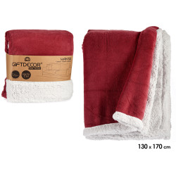 MANTA CORAL E SHERPA 130X170CM ROSA FORTE 
