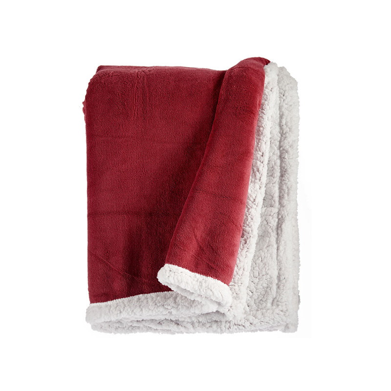 MANTA CORAL E SHERPA 130X170CM ROSA FORTE 