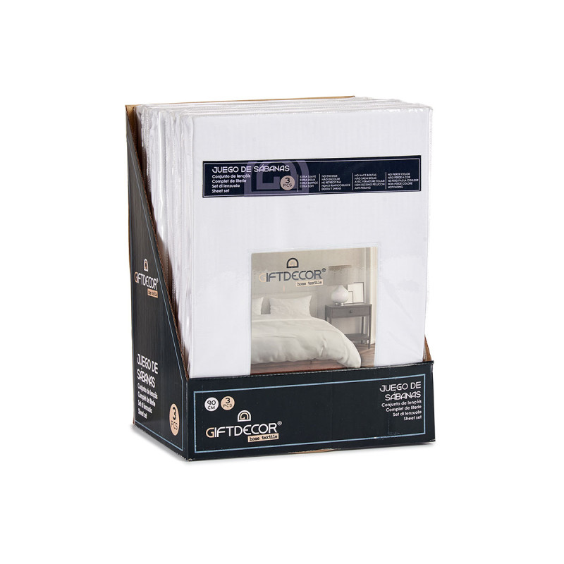 SET 3 DRAPS 90CM COULEUR GRIS CLAIR