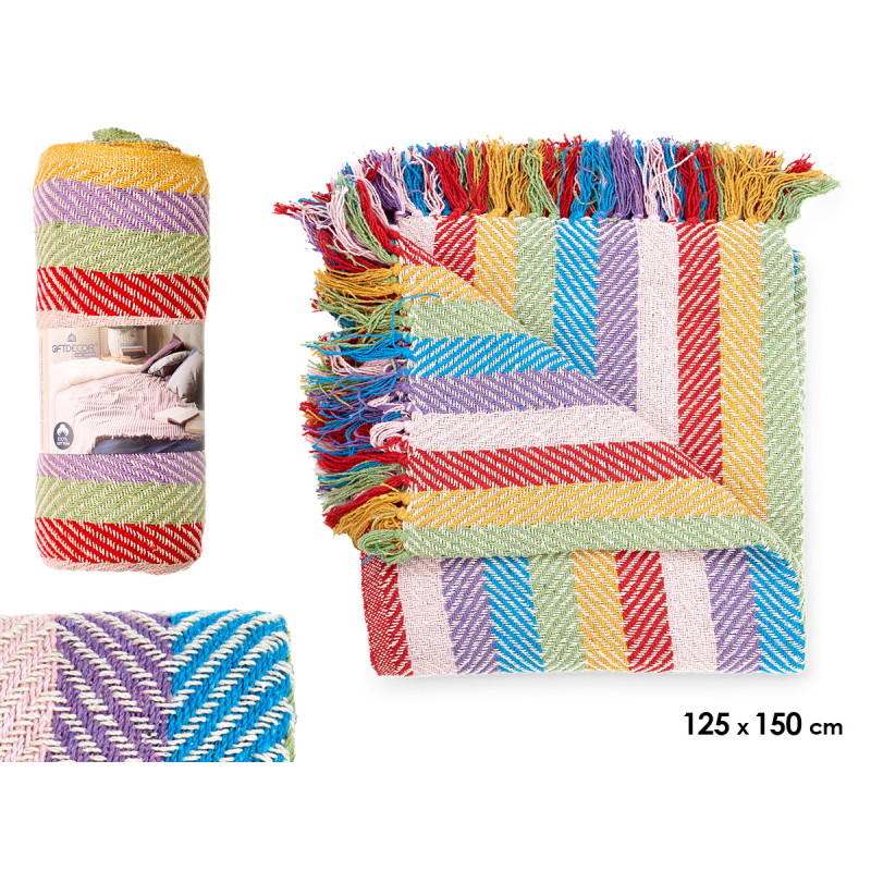 MULTICOLOUR THROW BLANKET 125X150 CM 