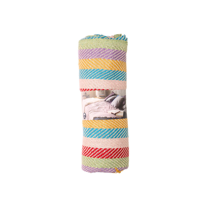 COUVERTURE MULTI-USAGES MULTICOLORE 180X220 CM