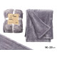 COUVERTURE EN SOIE GRIS CLAIR 180X220CM