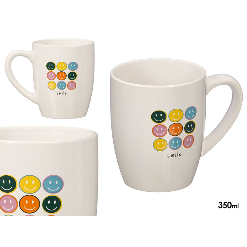 CANECA PORCELANA SMILE 350ML