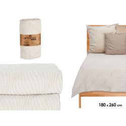 COLCHA CAMA PADRÃO AGUA BEGE 180X260CM