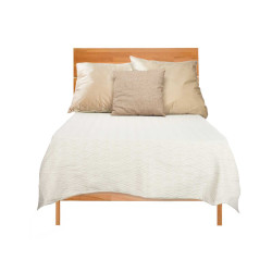 COLCHA CAMA PADRÃO LOSANGOS BEGE 180X260CM