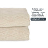 180X260CM BEIGE RHOMBUS PATTERN BEDSPREAD 