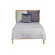 COLCHA CAMA ROMBOS GRIS 180X260CM