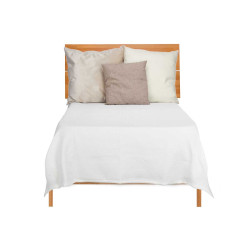 COLCHA CAMA GEOMETRICO BLANCO 180X260CM