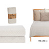 COLCHA CAMA GEOMETRICO BEIGE 180X260CM