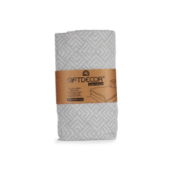 COUETTE LIT GEOMETRIQUE GRIS 180X260CM