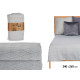 COLCHA CAMA PADRÃO LOSANGOS CINZENTO 240X260CM