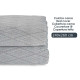 240X260CM GREY RHOMBUS PATTERN BEDSPREAD