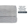 COLCHA CAMA PADRÃO LOSANGOS CINZENTO 240X260CM