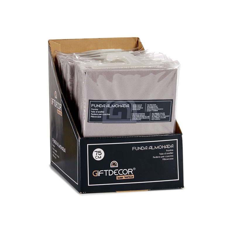 TAIE D'OREILLER 70-75 CM COULEUR ANTHRACITE 