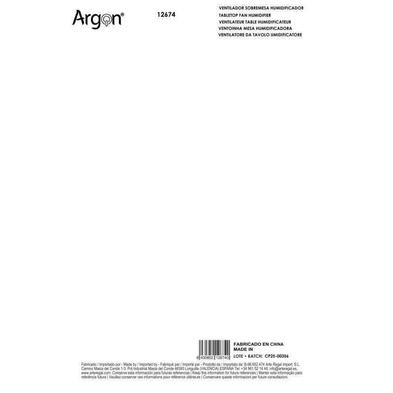 VENTILATORE DA TAVOLO UMIDIFICATORE
