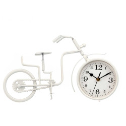 HORLOGE FORGE VÉLO BLANC 21CM