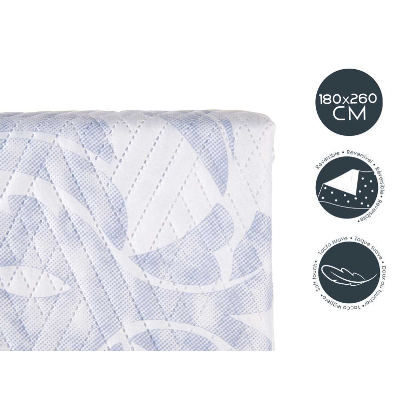 COLCHA CAMA REVERSIBLE 180X260 DAMASCADO