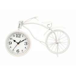 RELOJ FORJA BICICLETA BLANCO 22CM