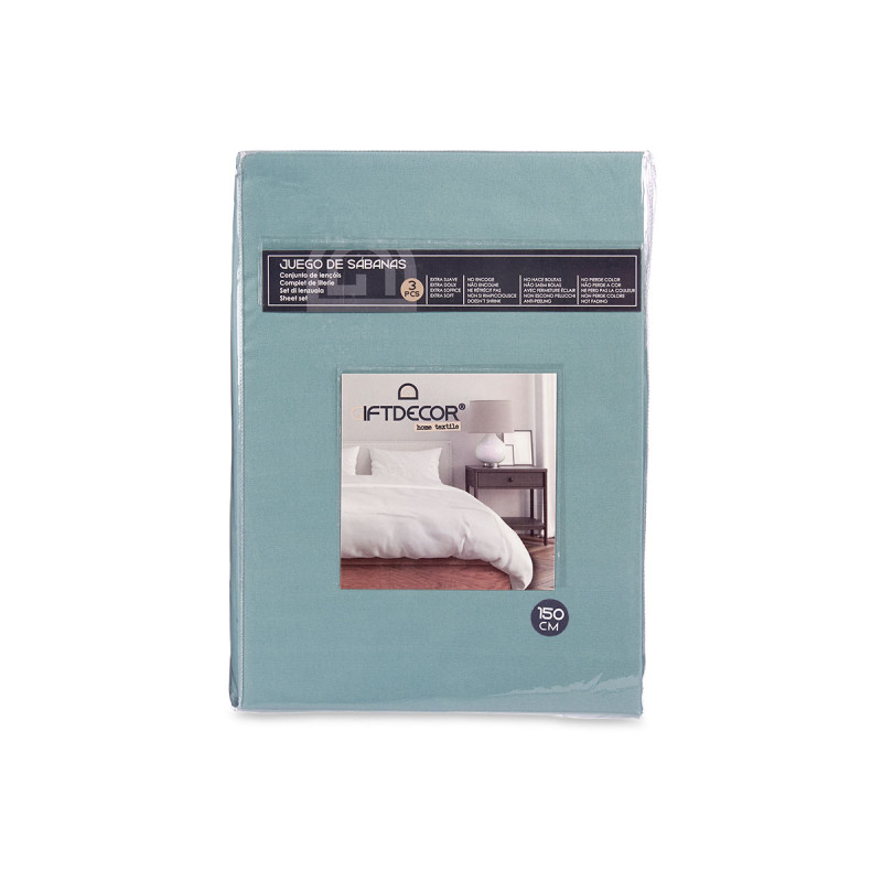 SET 3 SHEETS 150CM GREEN COLOUR