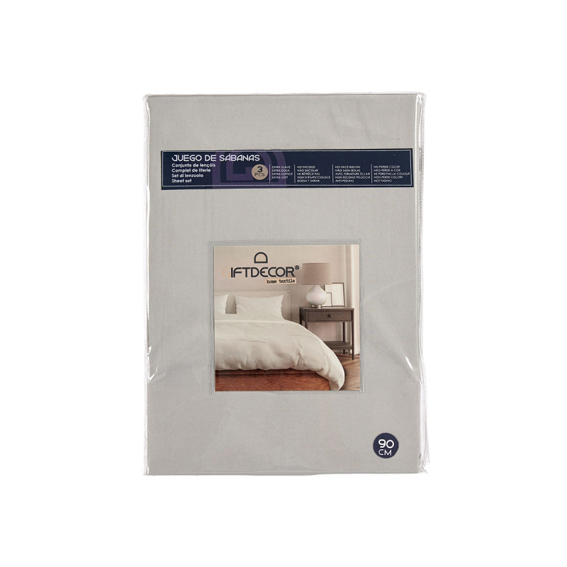 SET 3 SHEETS 90CM GREY COLOUR
