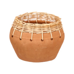 VASE INDALO ARGILE OSIER 25X17CM