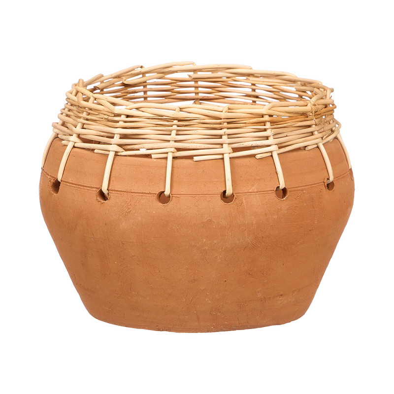 VASO INDALO ARGILLA VIMINI 25X17CM