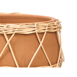 JARRON INDALO BARRO MIMBRE 23X14CM