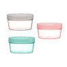 BARATTOLO PLASTICO ROTONDO COPERCHIO ASSORT 3 COL