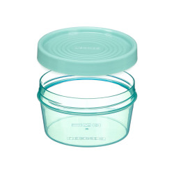 POT PLASTIQUE ROND COUV ASSORT 3 COUL TRANSP 12DIA