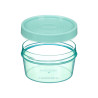 BARATTOLO PLASTICO ROTONDO COPERCHIO ASSORT 3 COL